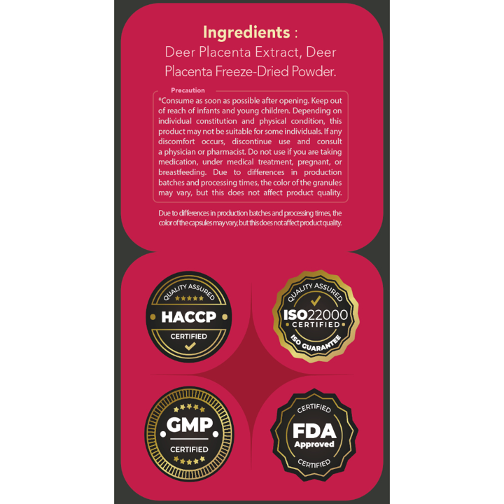 Deer Placenta Freeze-Dried Capsules